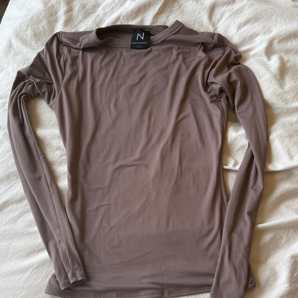 Taupe Long Sleeve Top
